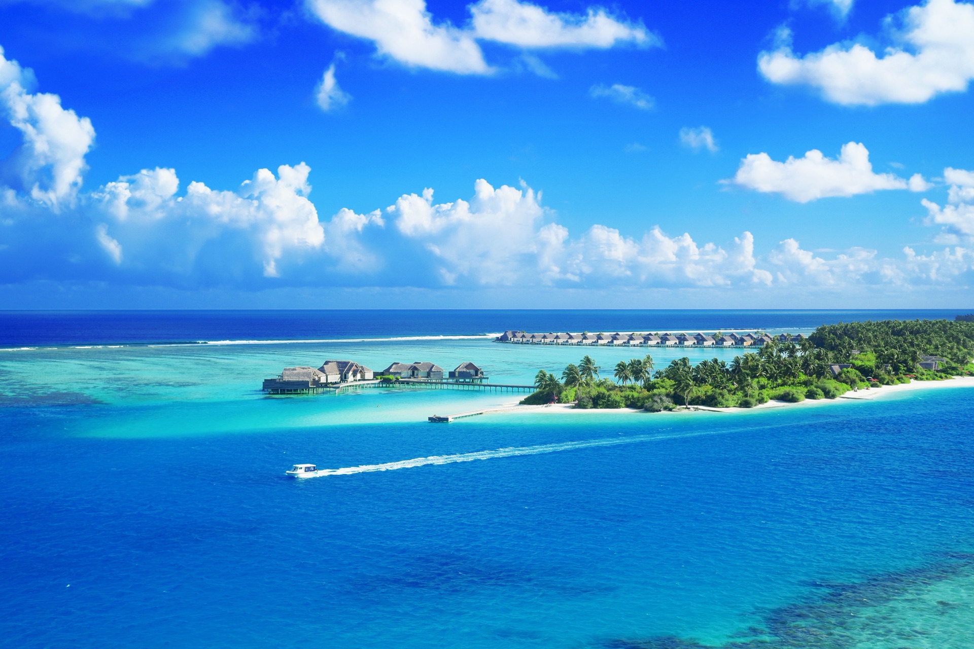 Aerial view of an atoll