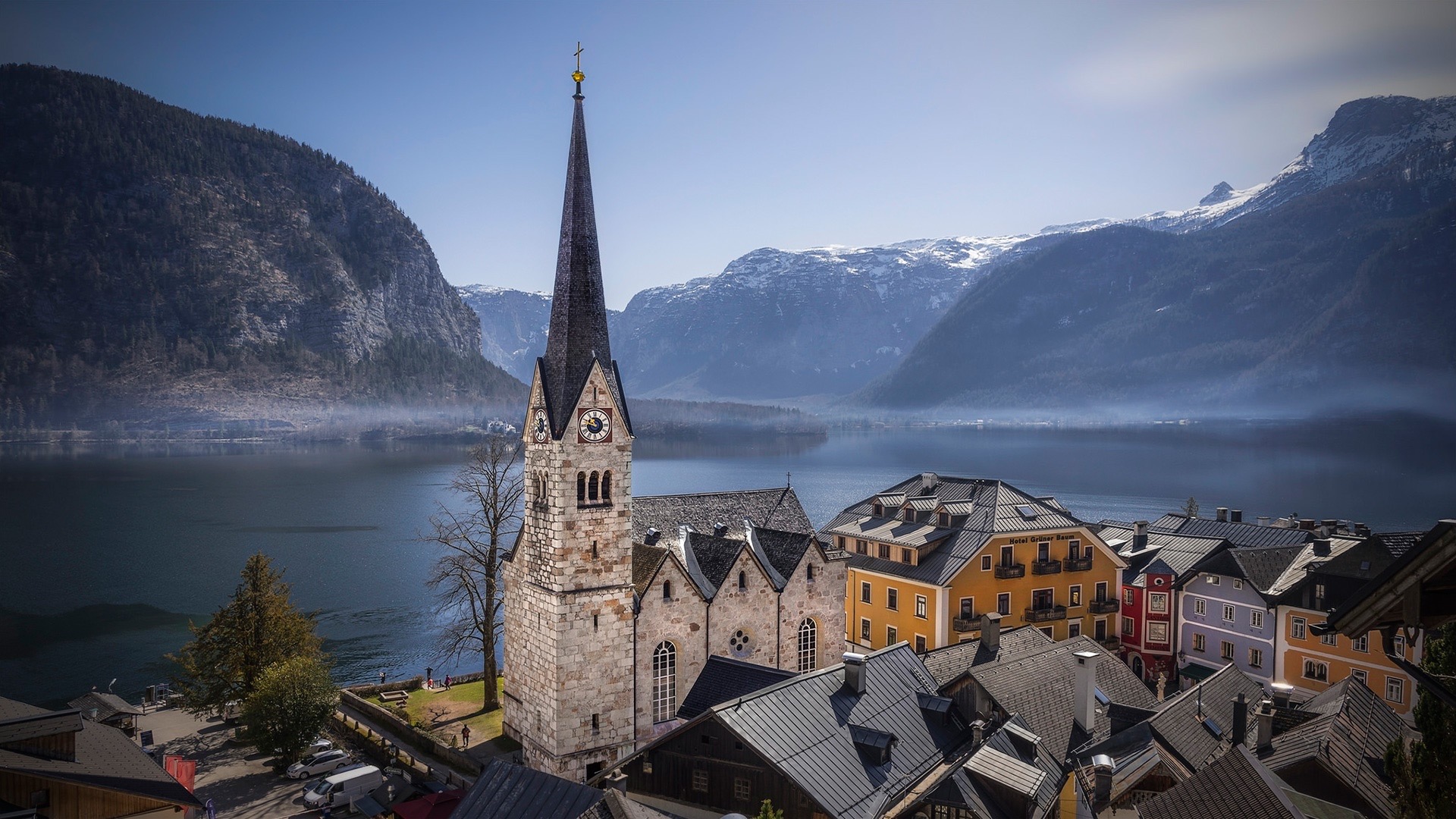 Lakeside alpine village